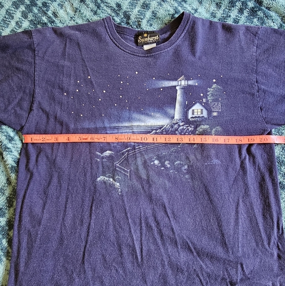 Vintage Sunburst by Morning Star light house print t-shirt size L - Picture 8 of 10